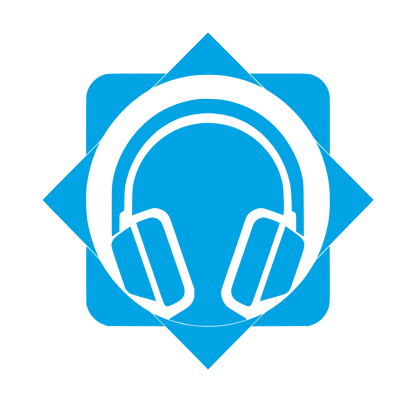 Headphones Star Emblem Logo #00a3e4