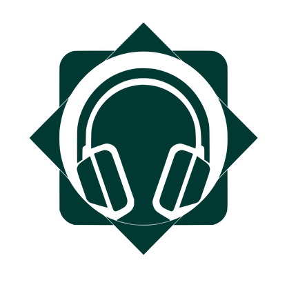 Headphones Star Emblem Logo #003932