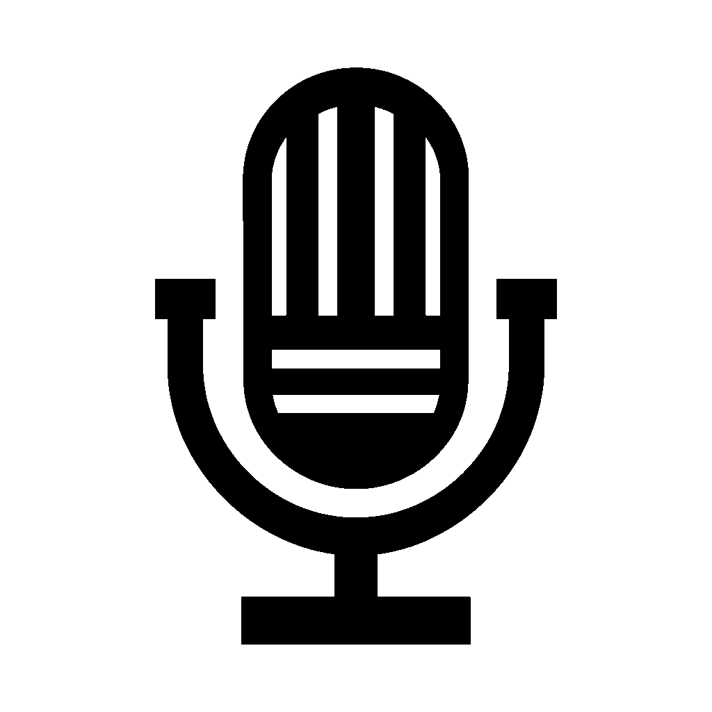 Retro Microphone Stand Logo