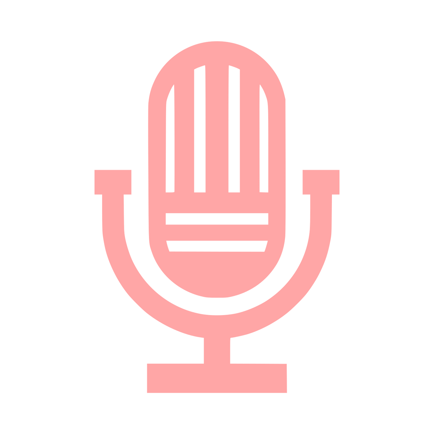 Retro Microphone Stand Logo #ffa6a6
