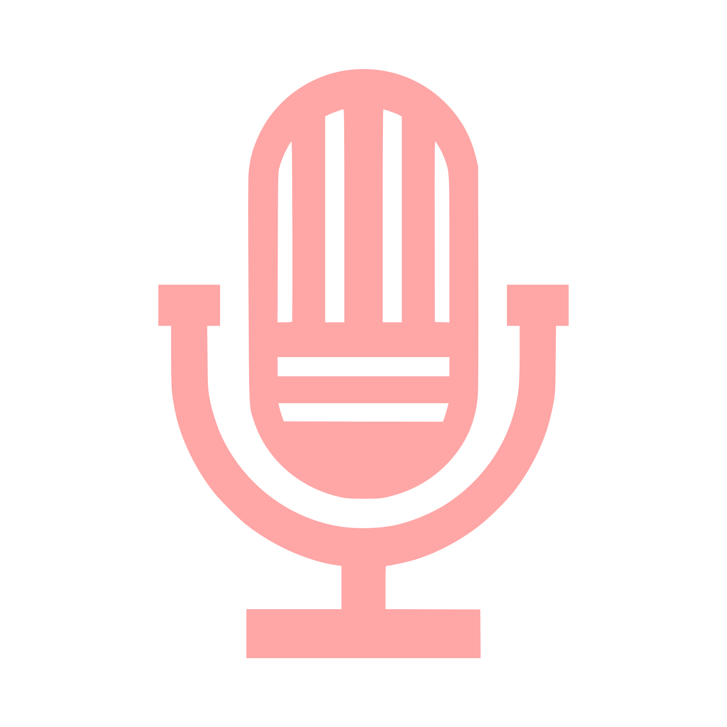 Retro Microphone Stand Logo #ffa6a6