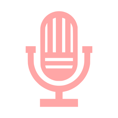 Retro Microphone Stand Logo #ffa6a6