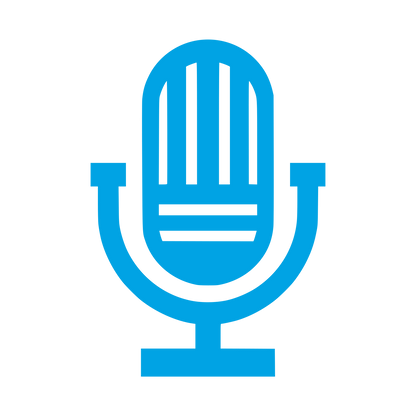 Retro Microphone Stand Logo #00a3e4