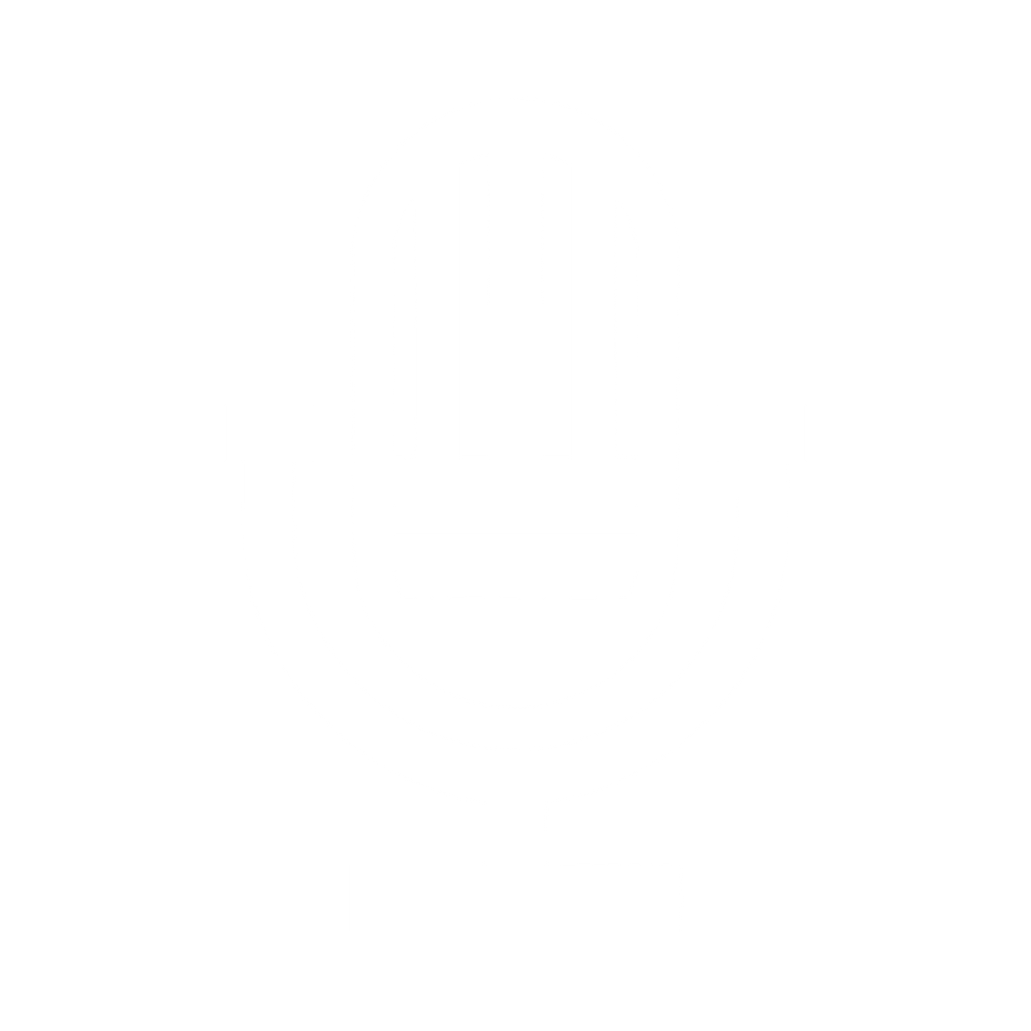 Retro Microphone Stand Logo #ffffff