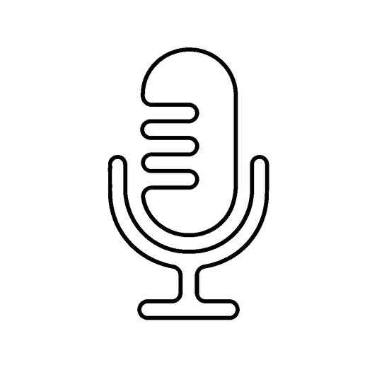 Retro Microphone Outline Logo