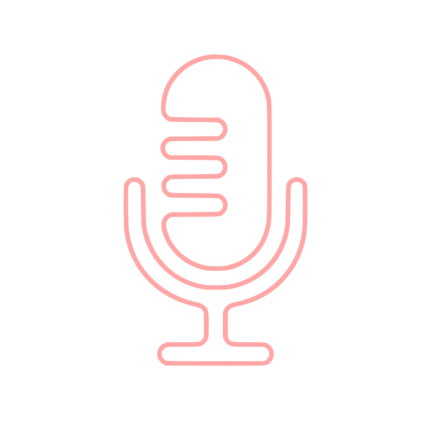 Retro Microphone Outline Logo #ffa6a6