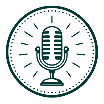 Vintage Microphone Circle Logo #003932