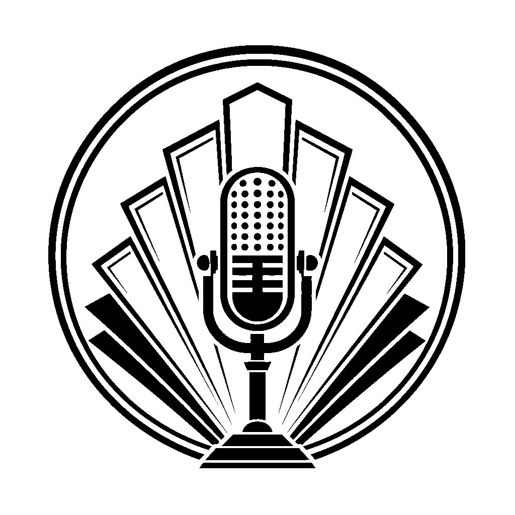 Vintage Microphone Circle Logo