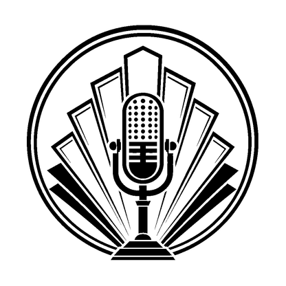 Vintage Microphone Circle Logo