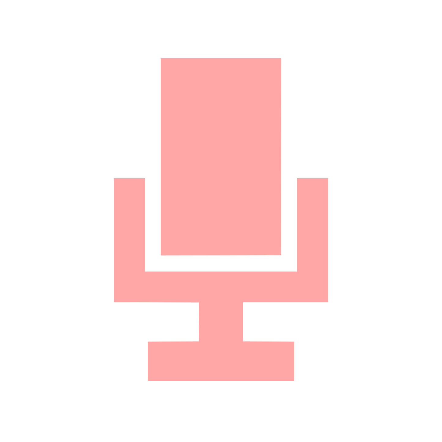 Pixel Microphone Stand Logo #ffa6a6