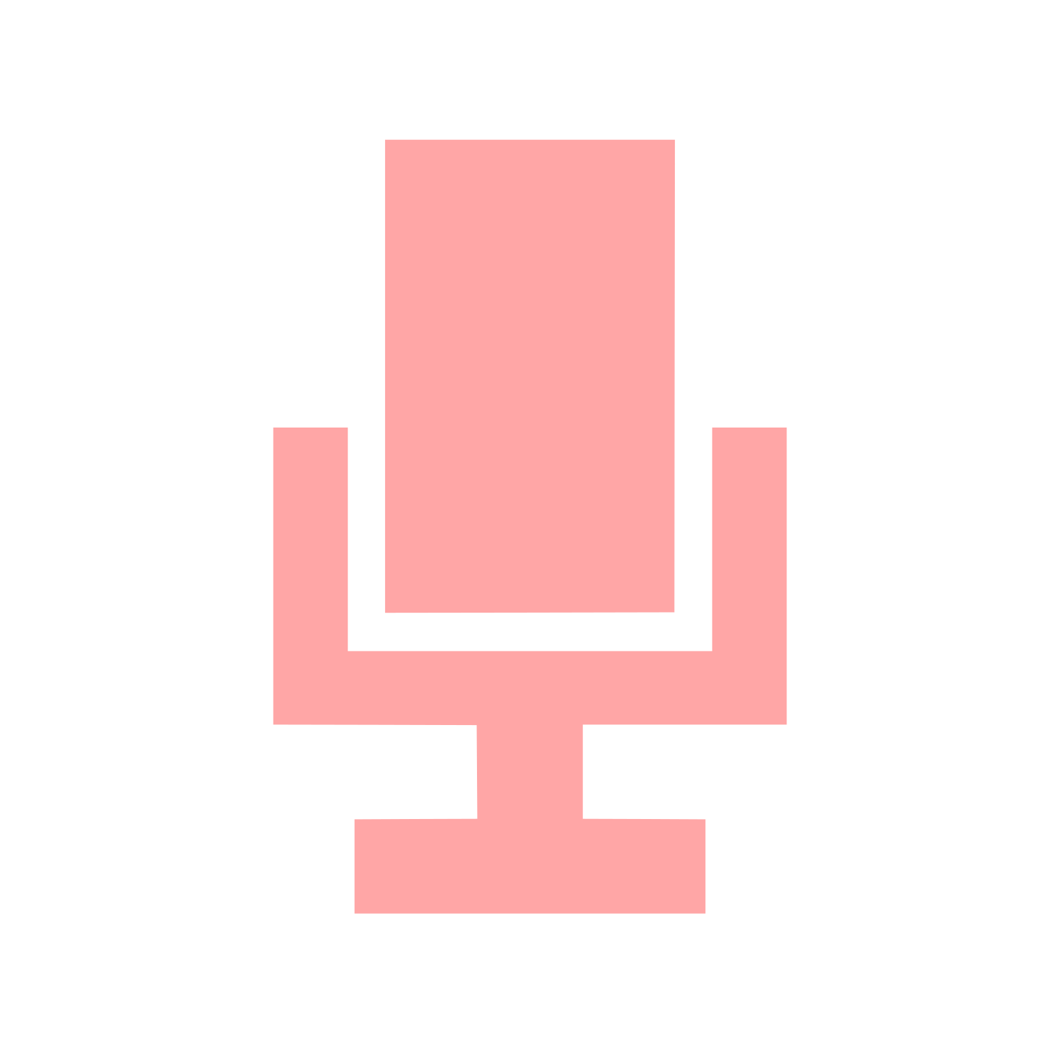 Pixel Microphone Stand Logo #ffa6a6
