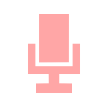 Pixel Microphone Stand Logo #ffa6a6