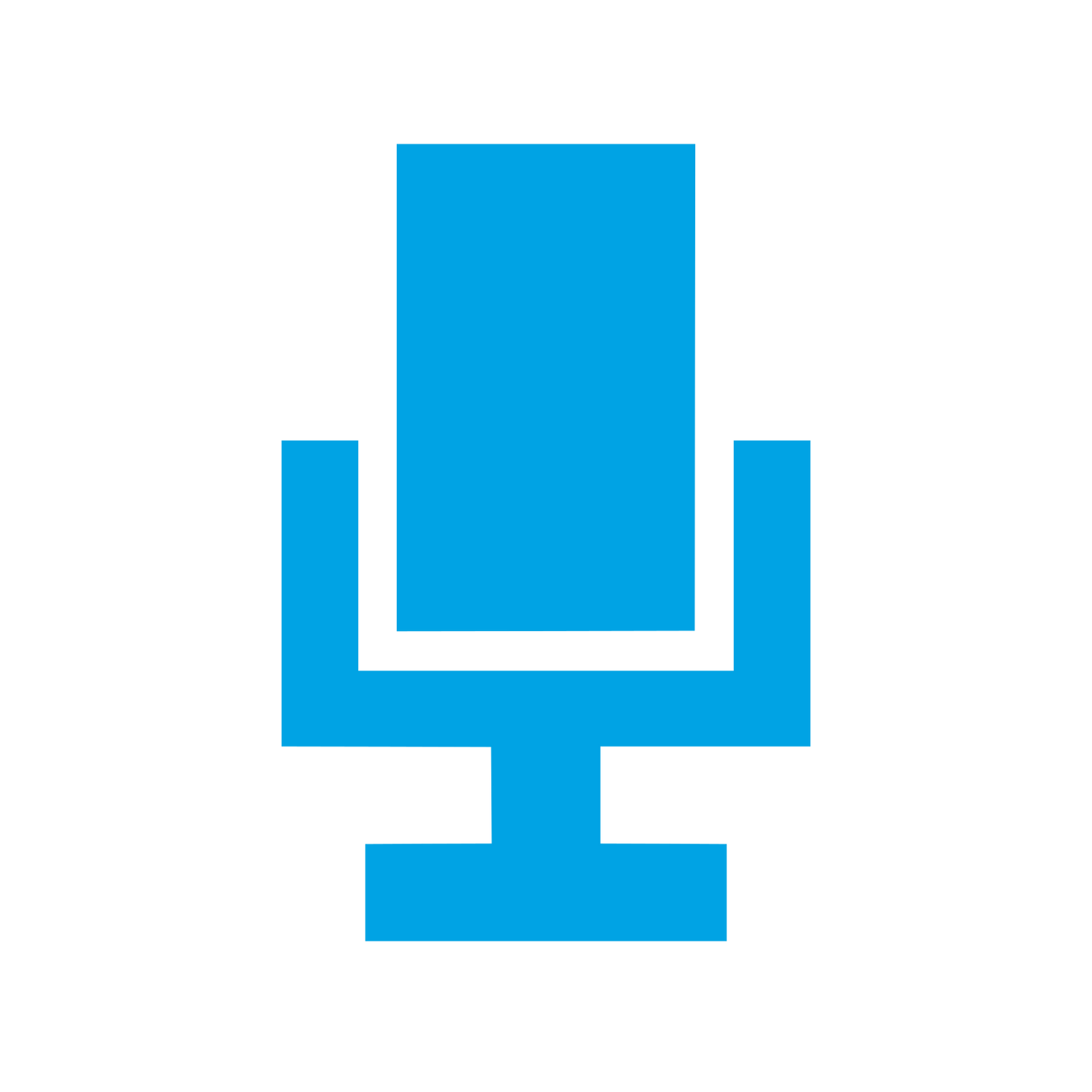 Pixel Microphone Stand Logo #00a3e4