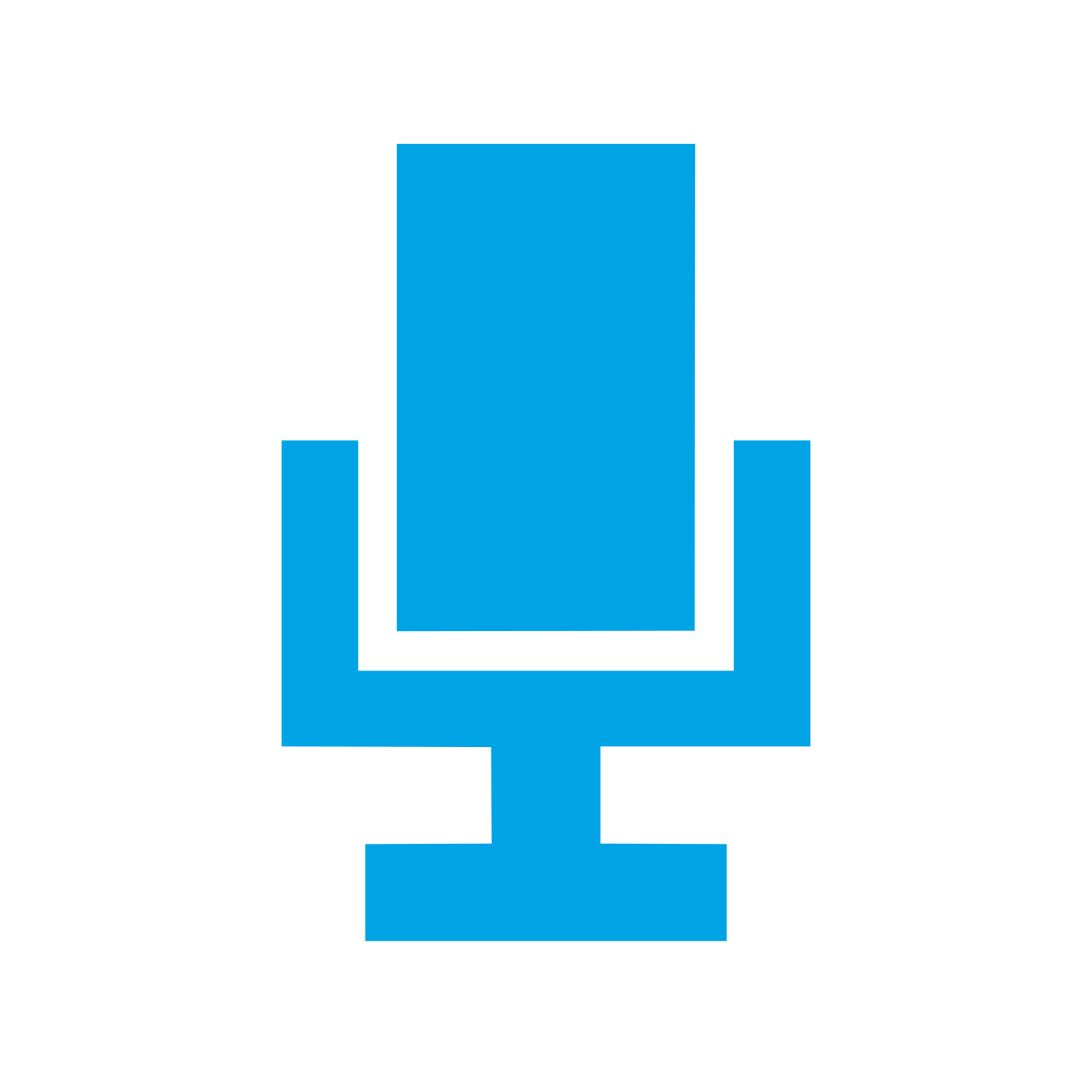 Pixel Microphone Stand Logo #00a3e4
