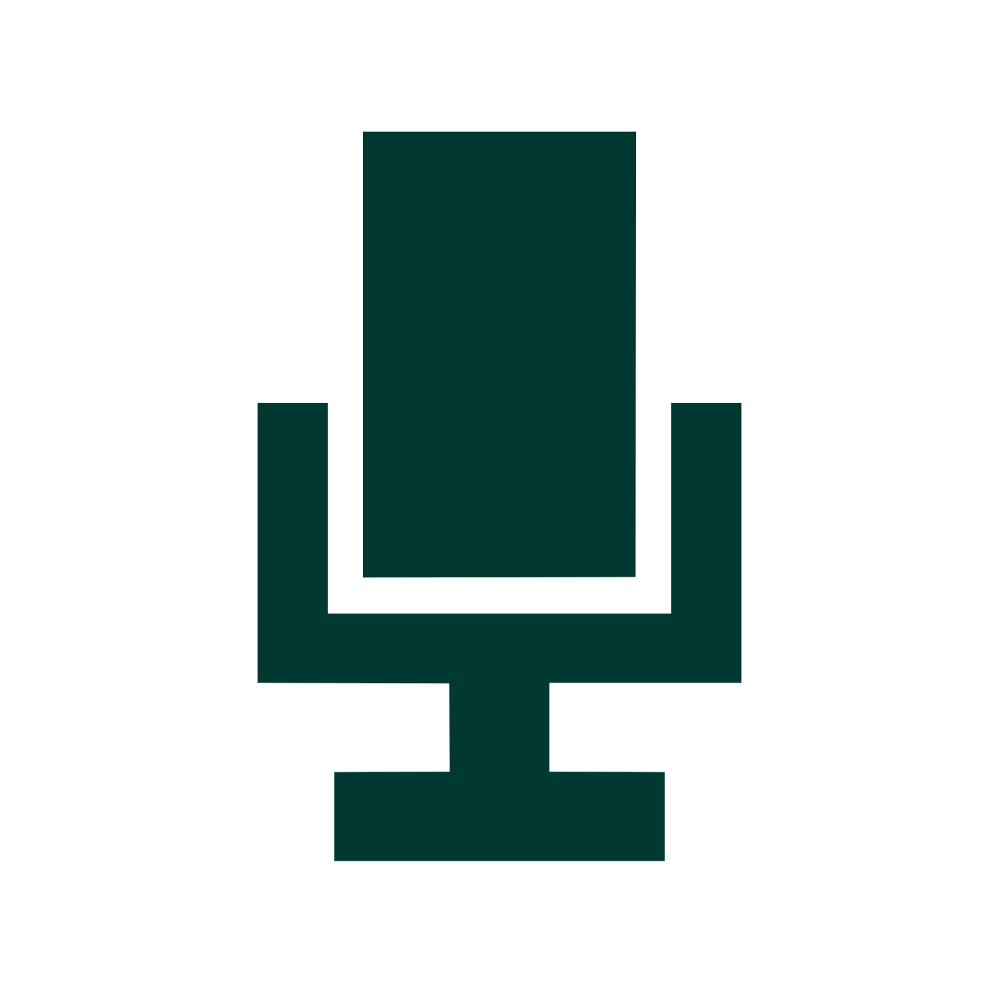 Pixel Microphone Stand Logo #003932
