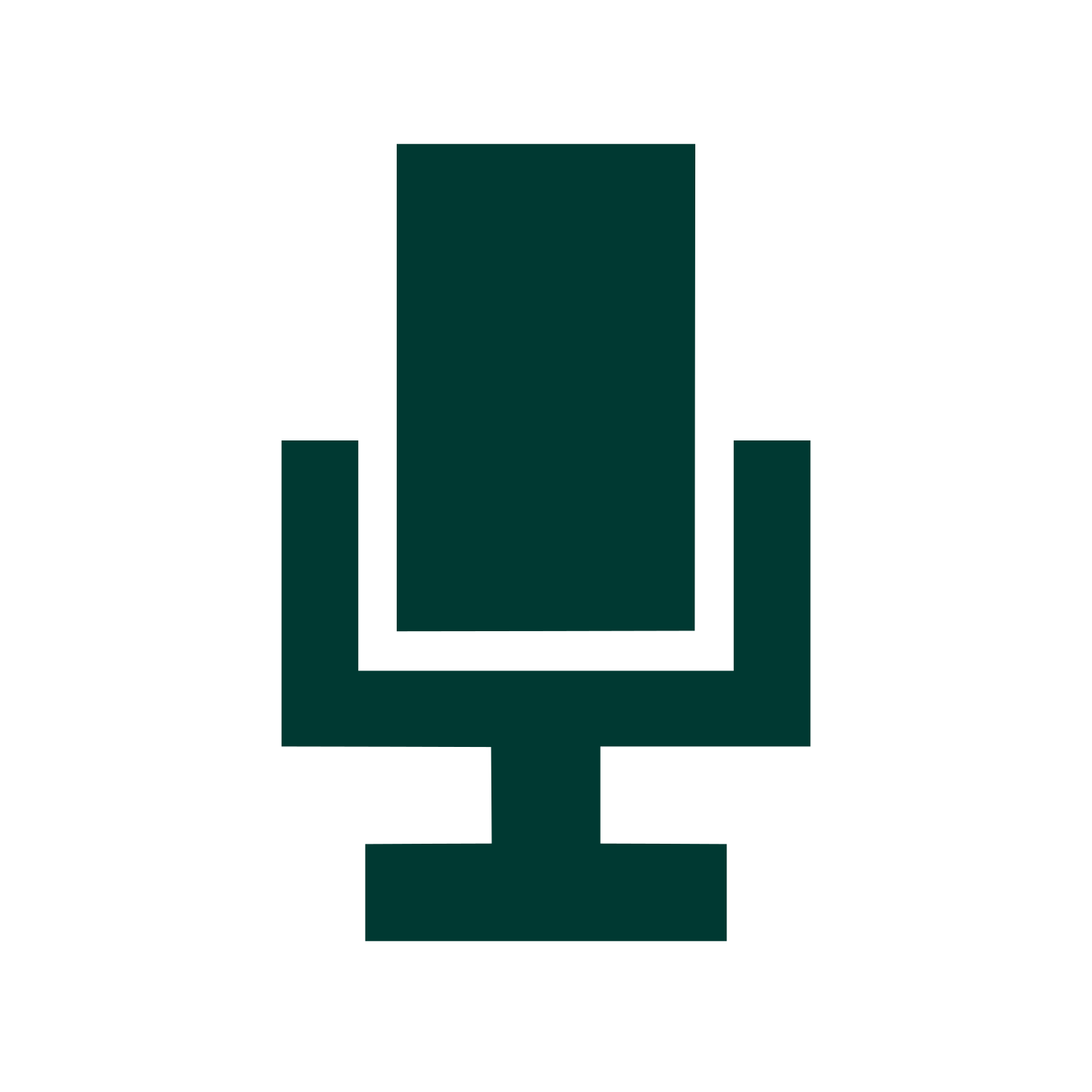 Pixel Microphone Stand Logo #003932