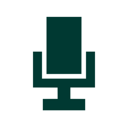 Pixel Microphone Stand Logo #003932