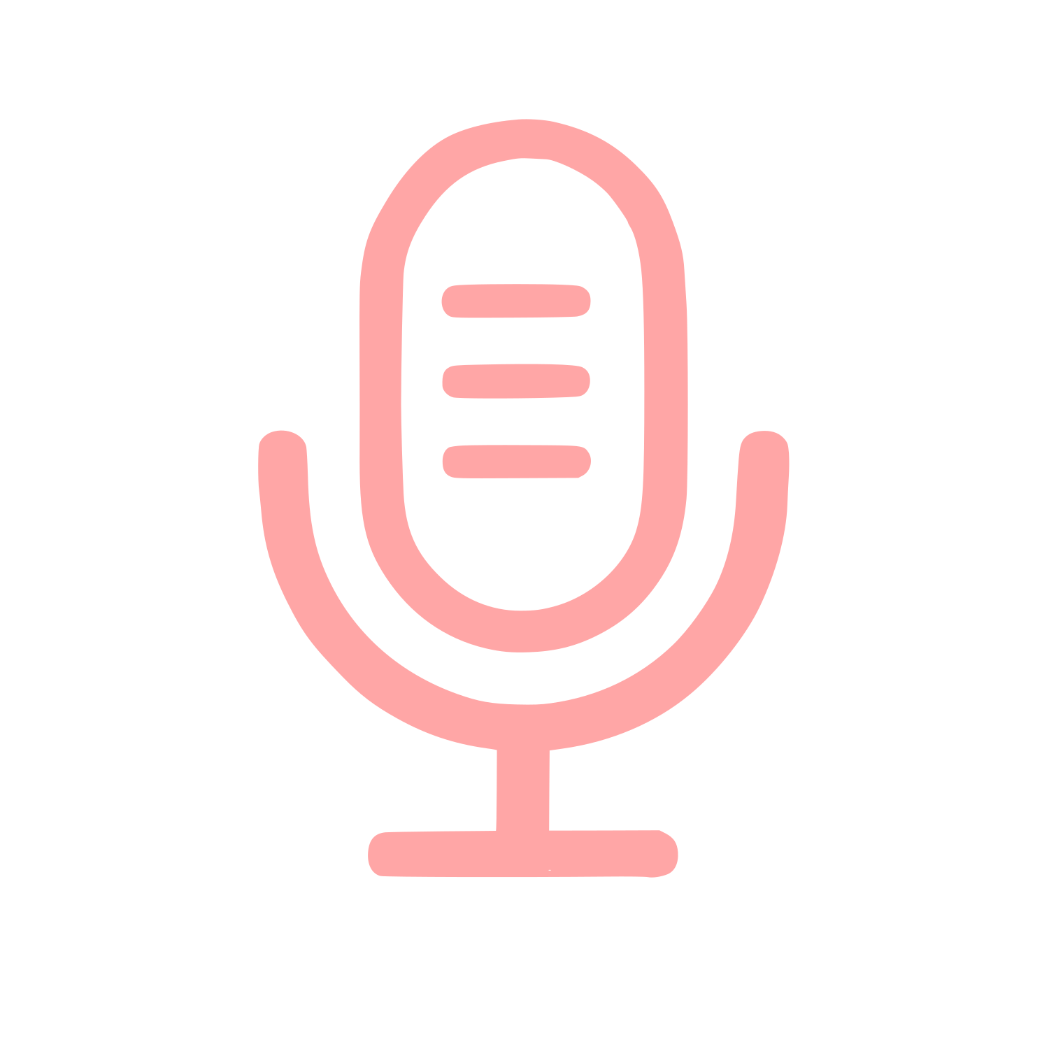Microphone Outline Logo #ffa6a6