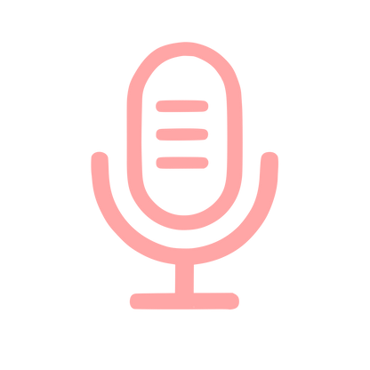 Microphone Outline Logo #ffa6a6