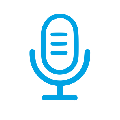 Microphone Outline Logo #00a3e4