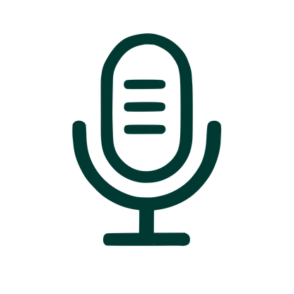 Microphone Outline Logo #003932