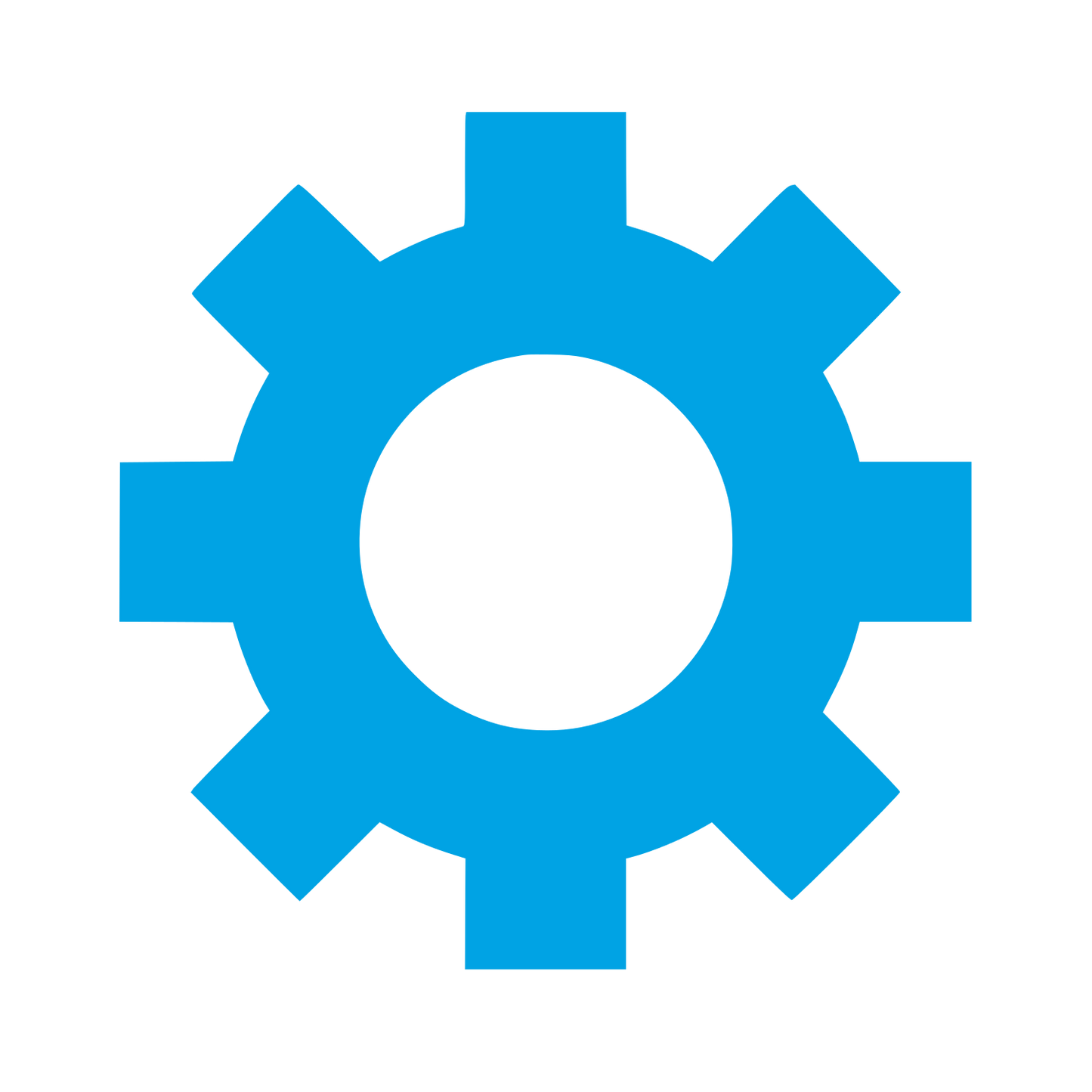 Gear Cog Wheel Logo #00a3e4