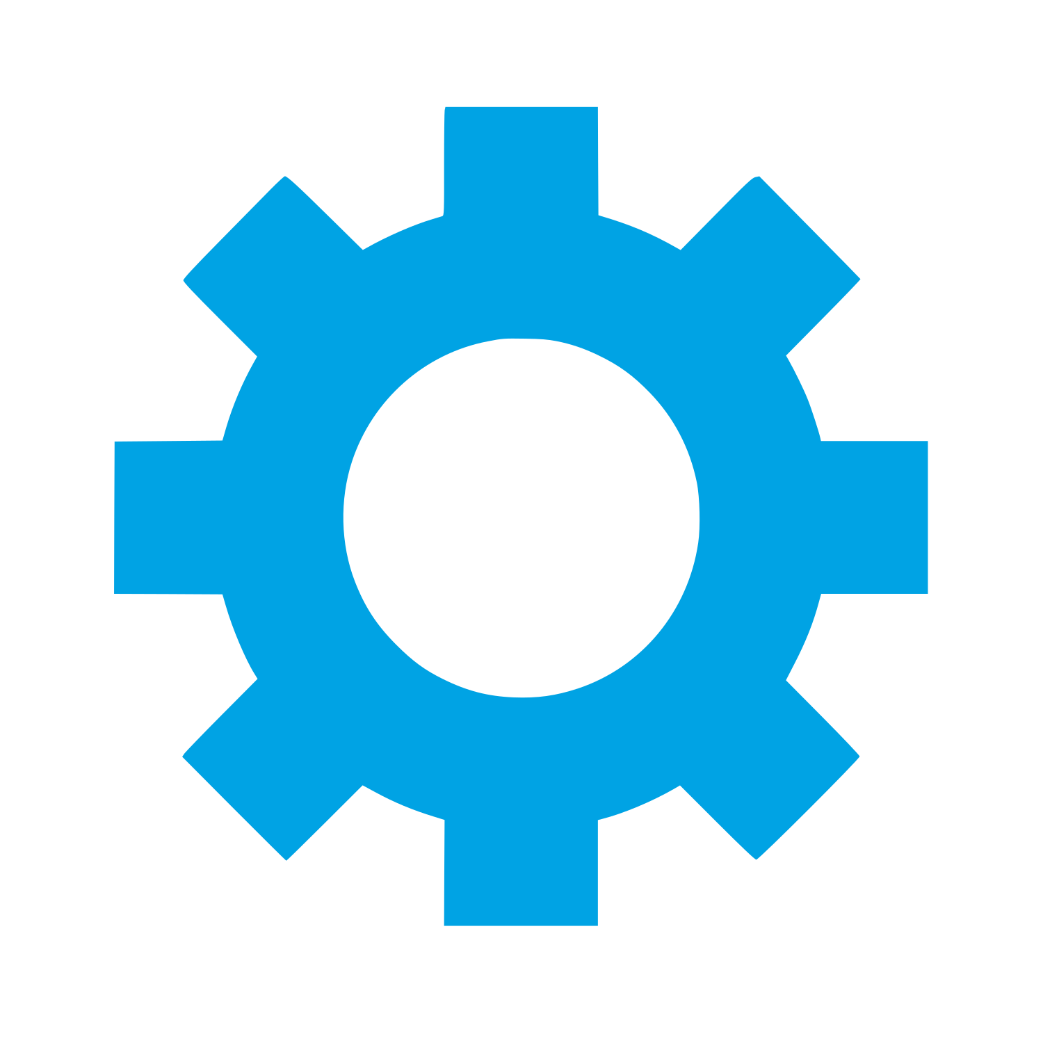 Gear Cog Wheel Logo #00a3e4
