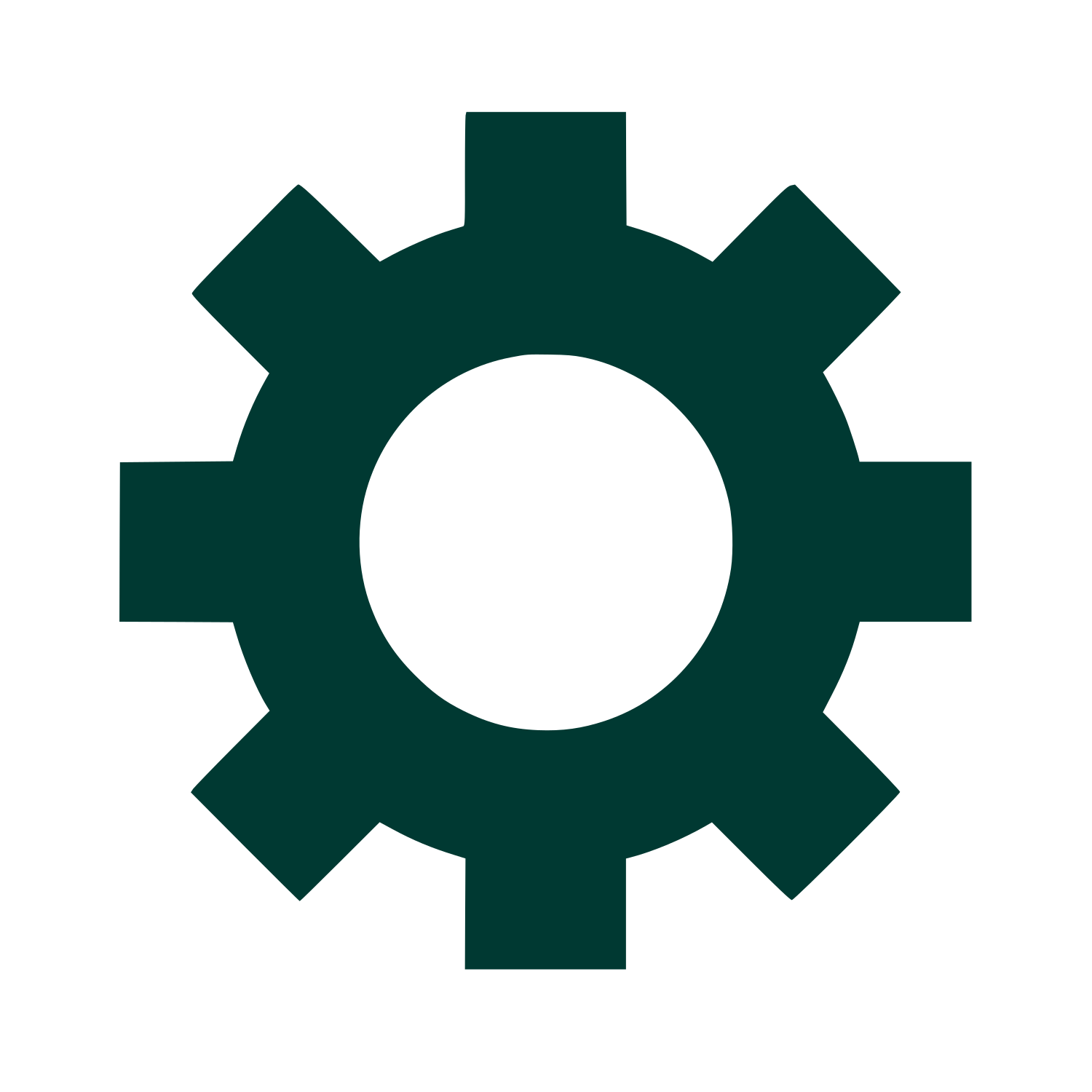 Gear Cog Wheel Logo #003932