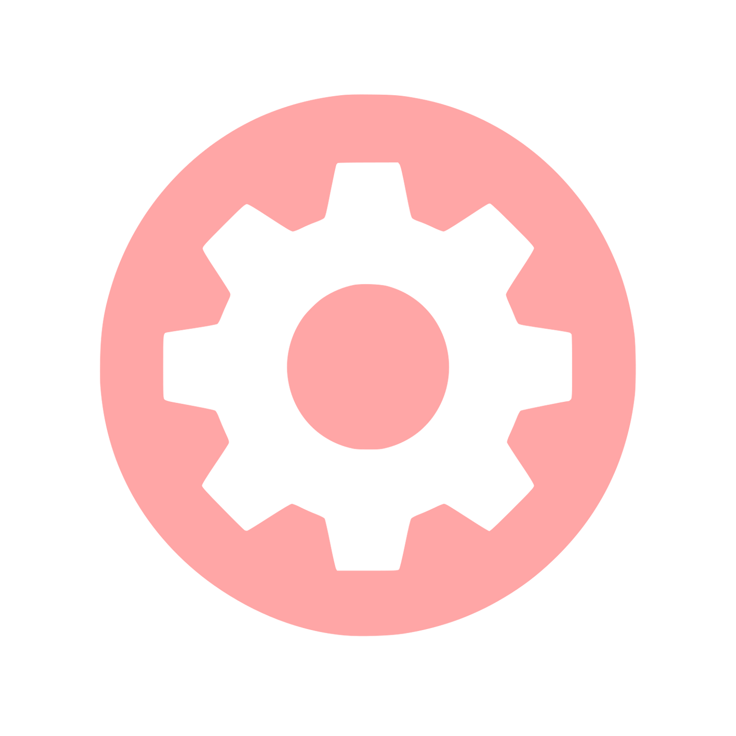 Gear in Circle Logo #ffa6a6