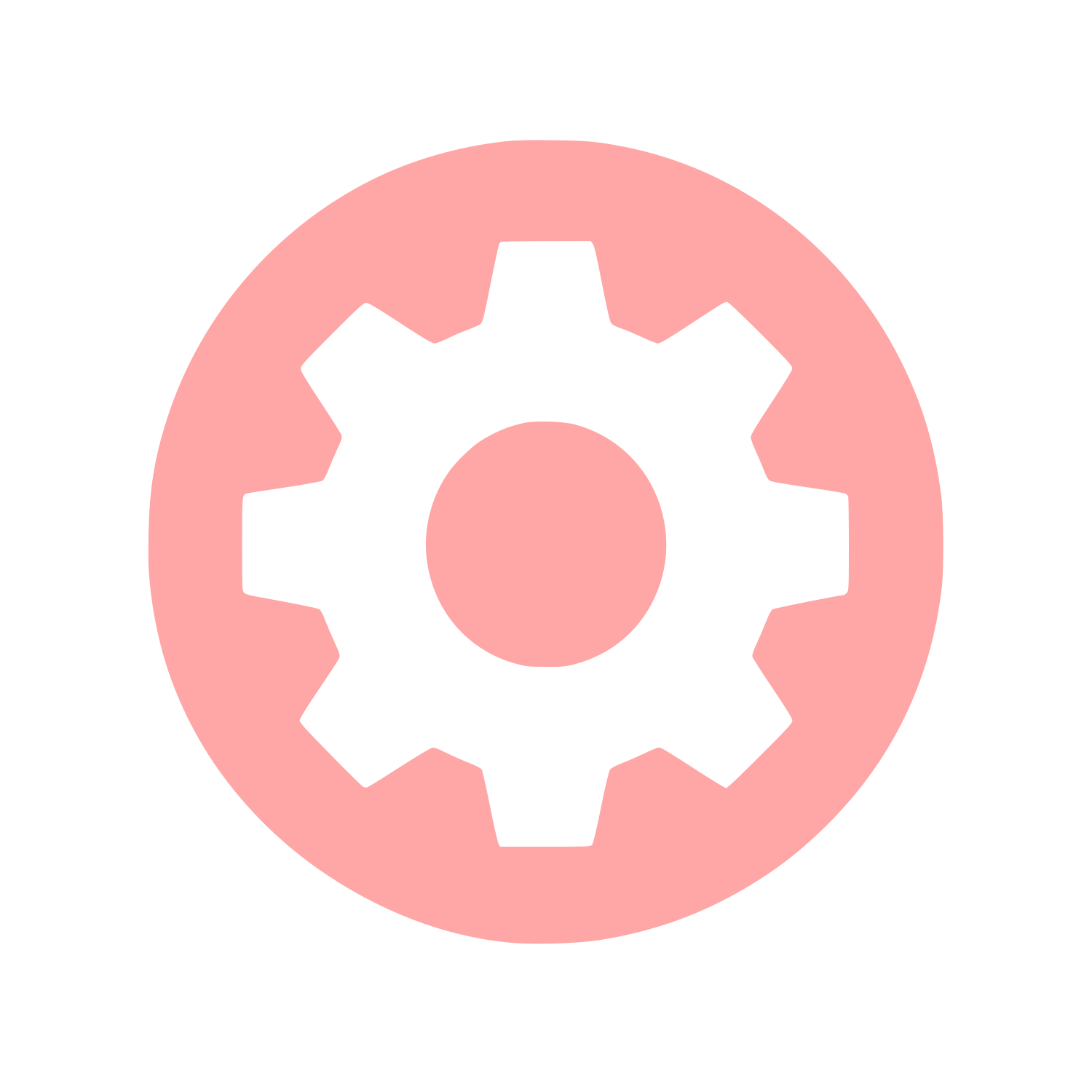 Gear in Circle Logo #ffa6a6