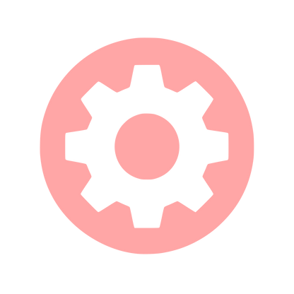 Gear in Circle Logo #ffa6a6