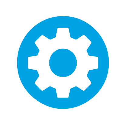 Gear in Circle Logo #00a3e4