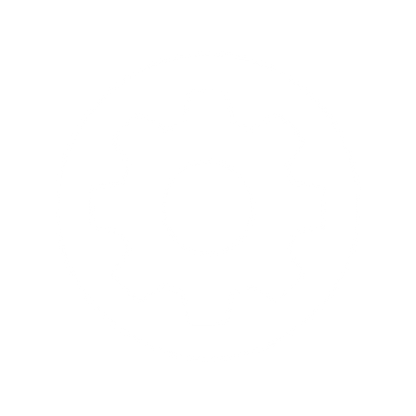 Gear in Circle Logo #ffffff