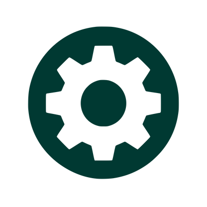 Gear in Circle Logo #003932