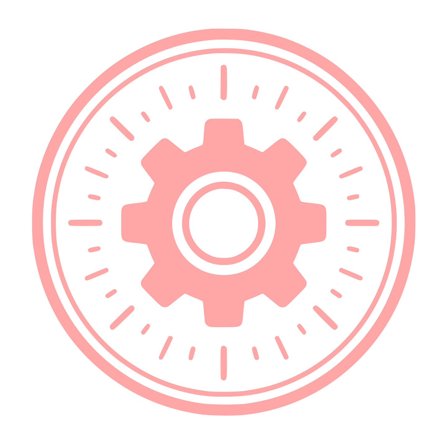 Gear Circle Dial Logo #ffa6a6
