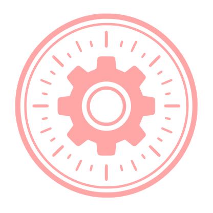 Gear Circle Dial Logo #ffa6a6