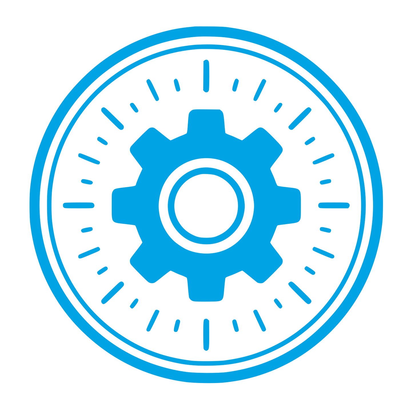 Gear Circle Dial Logo #00a3e4