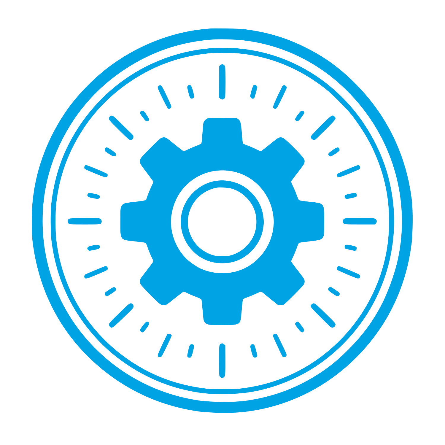 Gear Circle Dial Logo #00a3e4