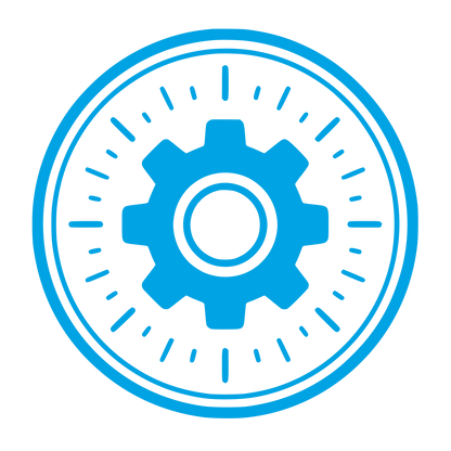 Gear Circle Dial Logo #00a3e4