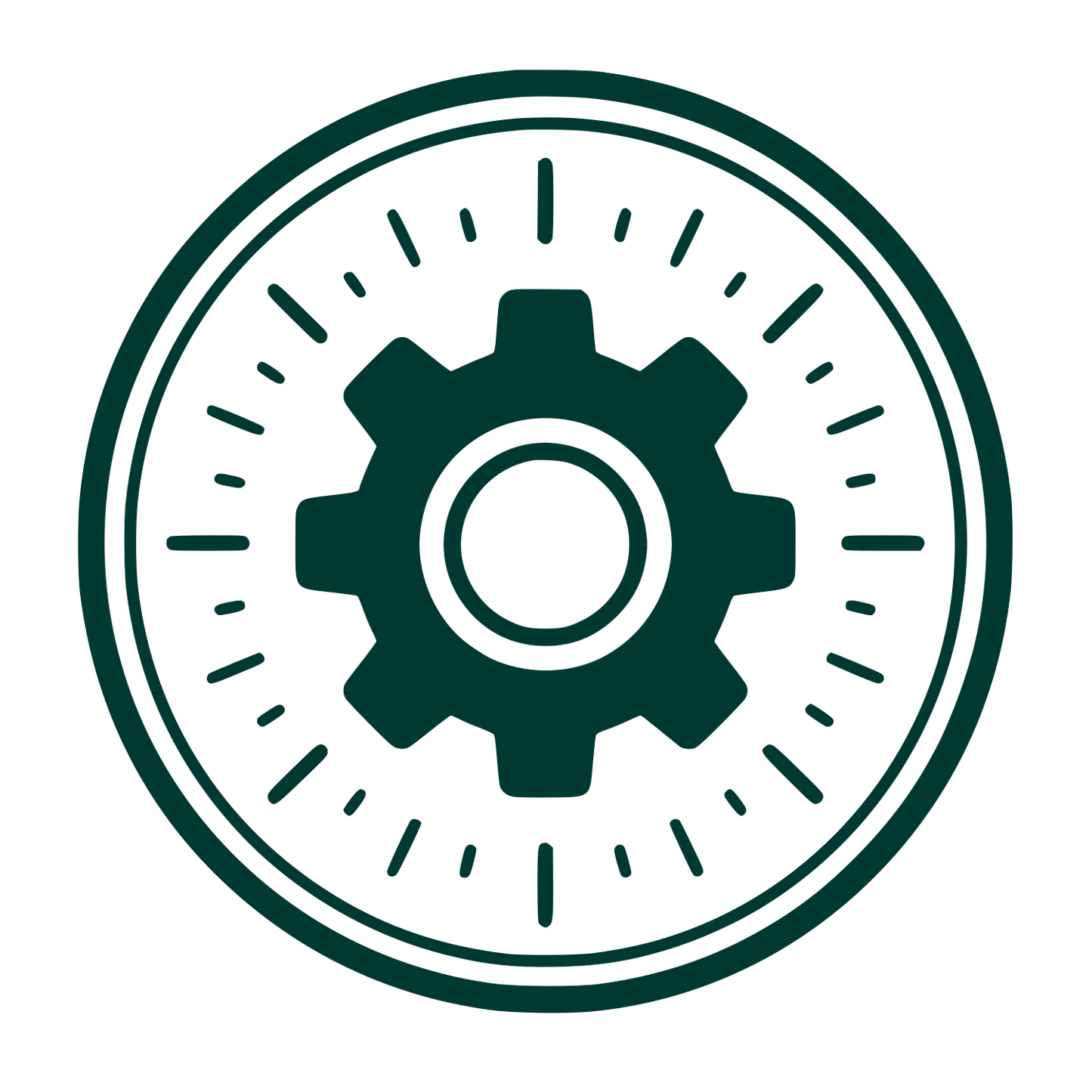 Gear Circle Dial Logo #003932