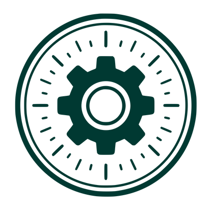 Gear Circle Dial Logo #003932