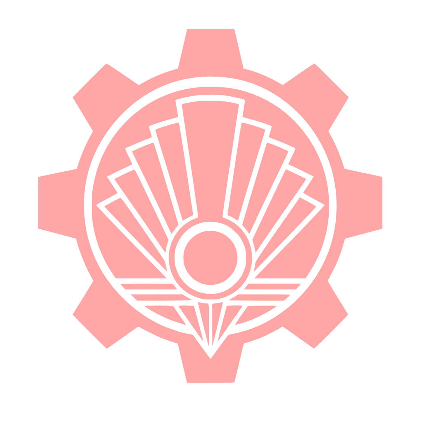 Gear Sun Fan Logo #ffa6a6