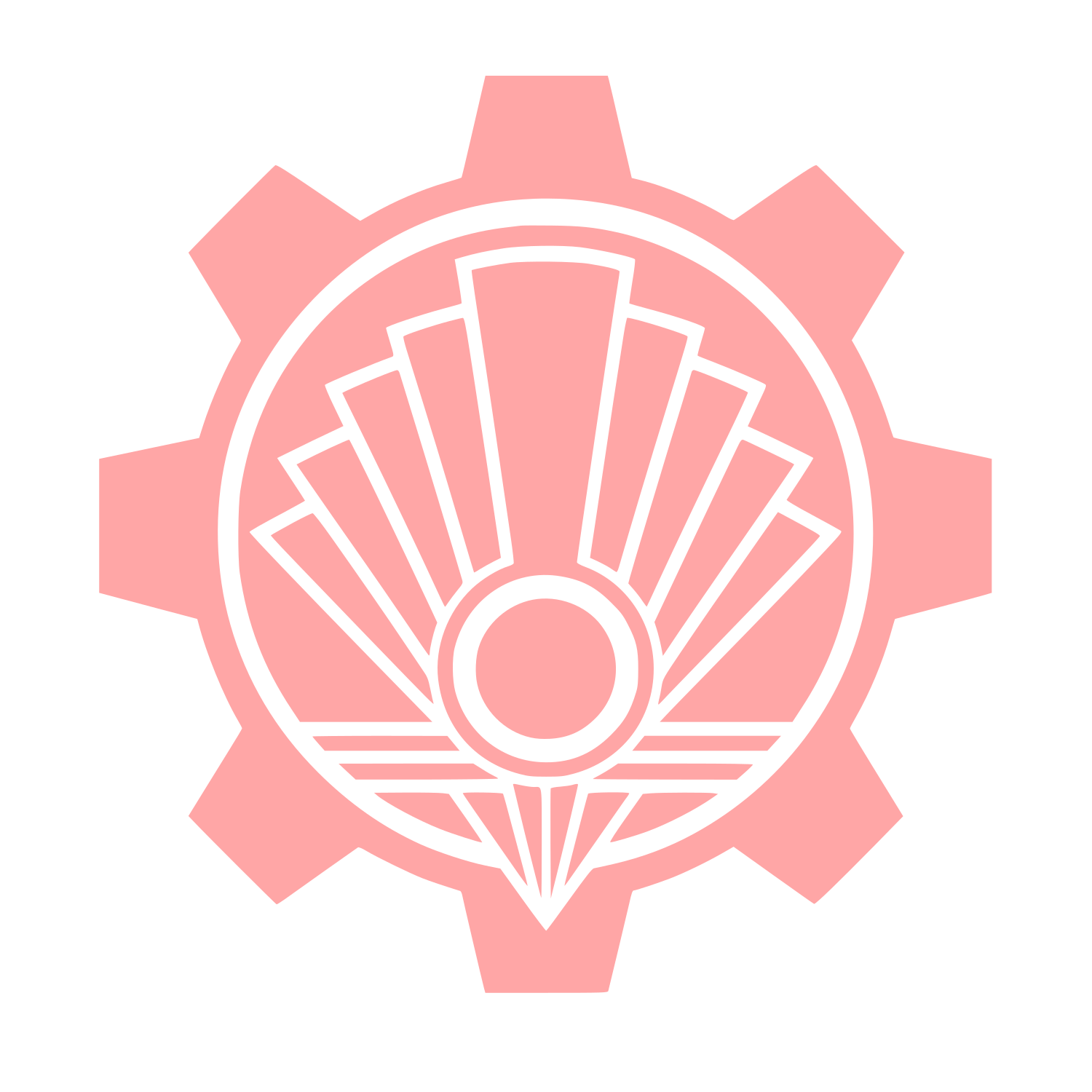 Gear Sun Fan Logo #ffa6a6