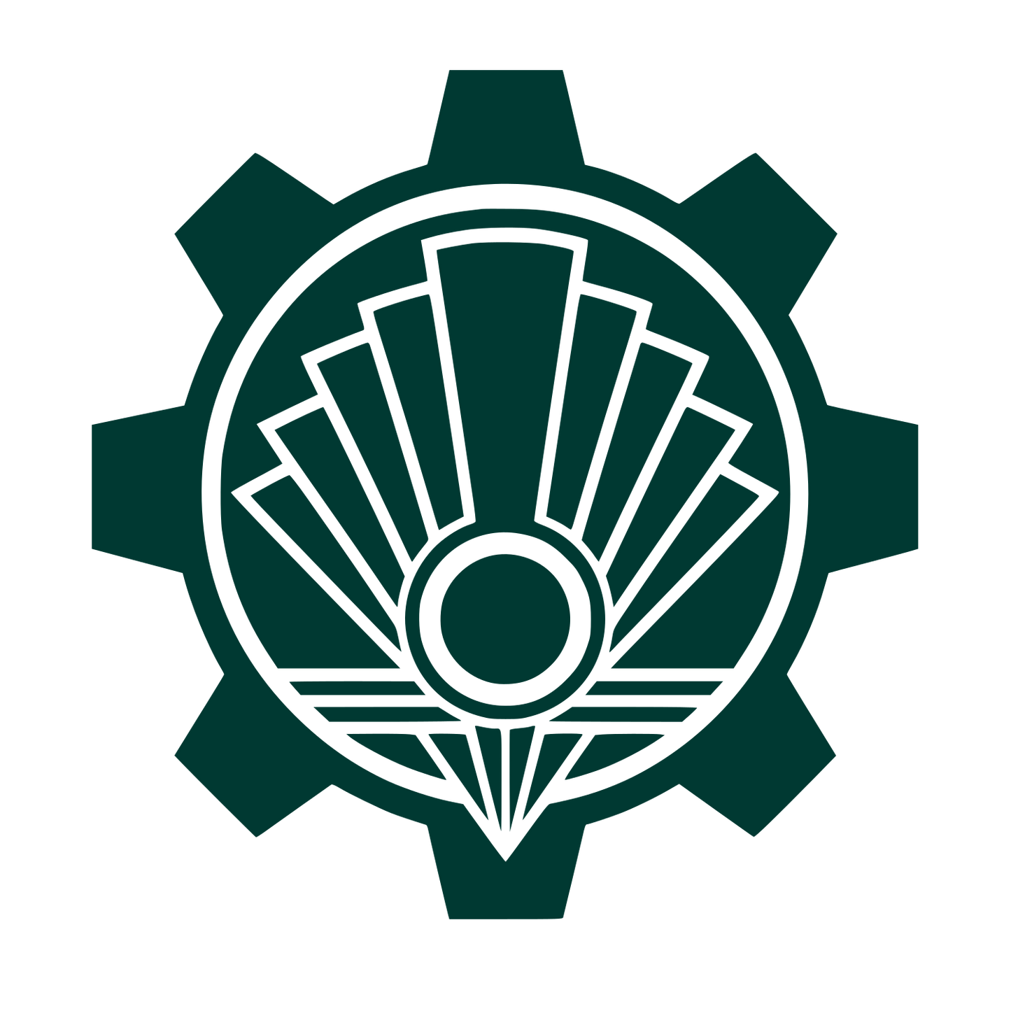 Gear Sun Fan Logo #003932