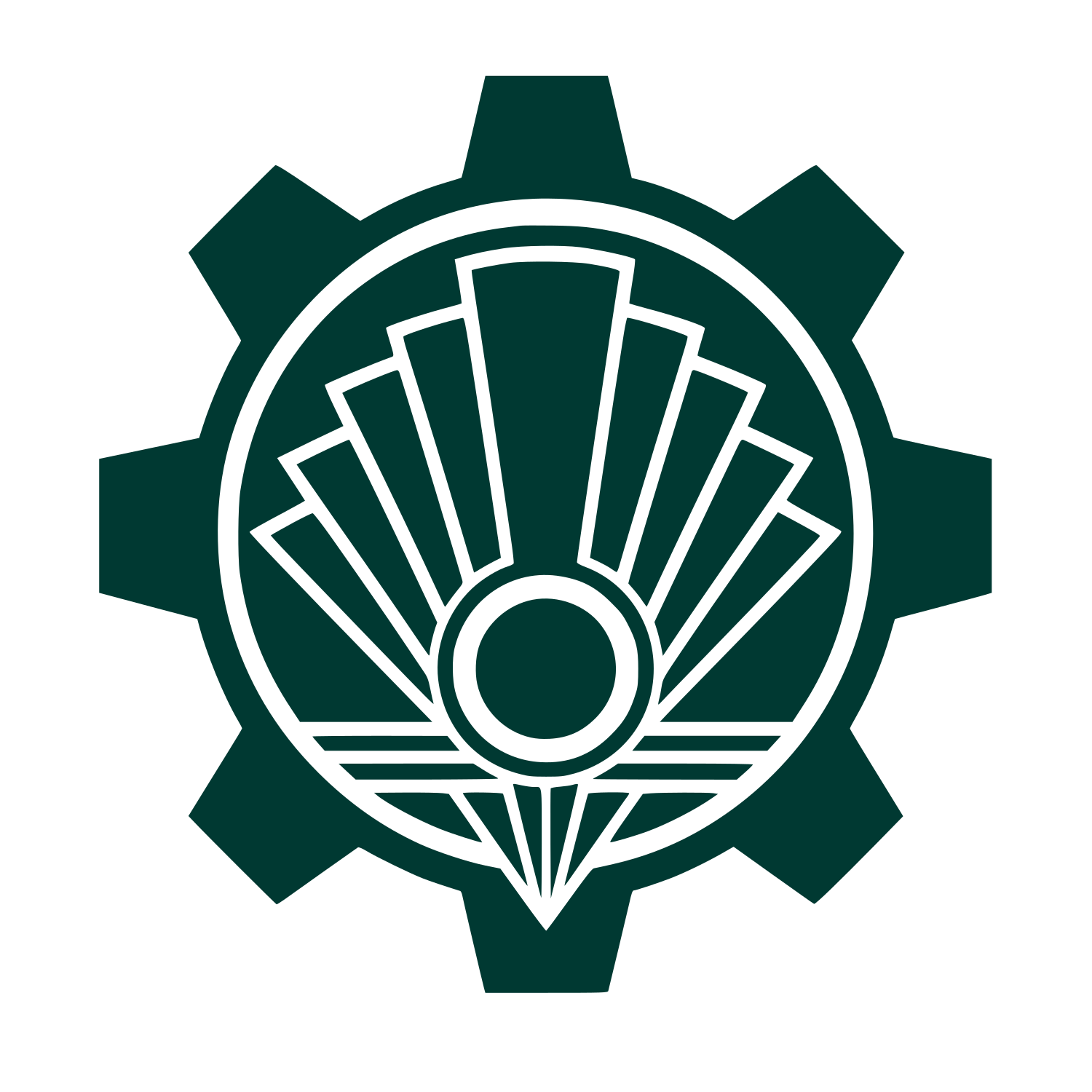 Gear Sun Fan Logo #003932