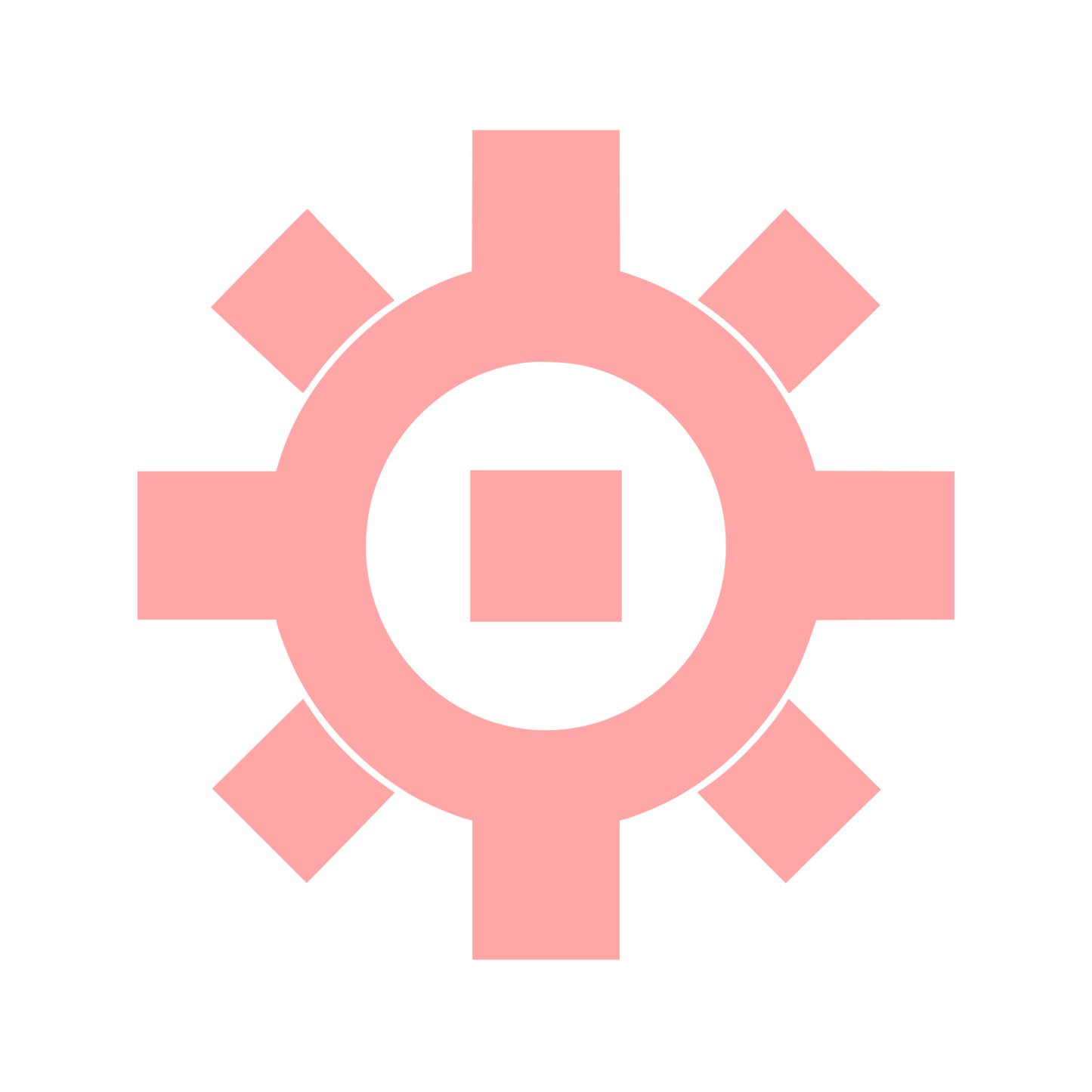 Square Hole Gear Logo #ffa6a6