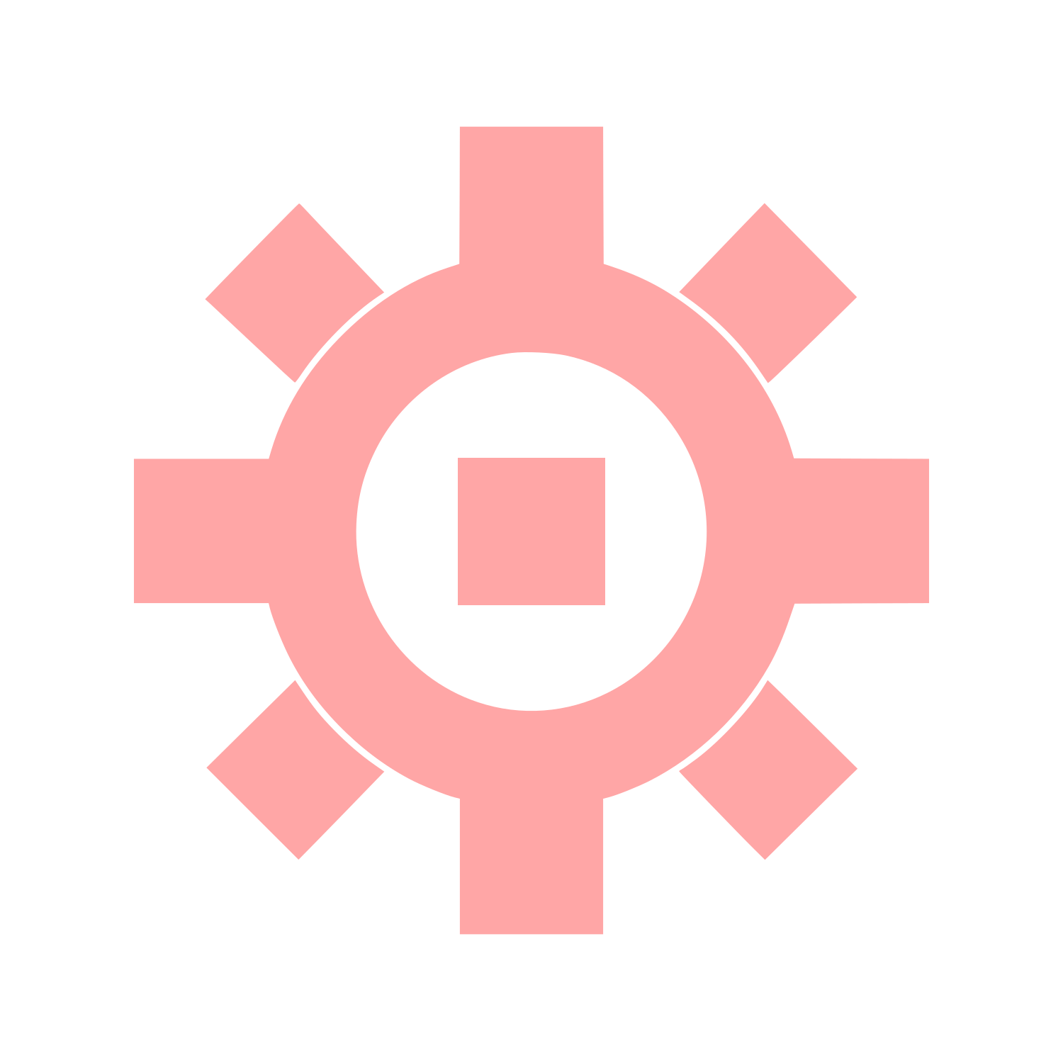 Square Hole Gear Logo #ffa6a6