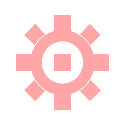 Square Hole Gear Logo #ffa6a6