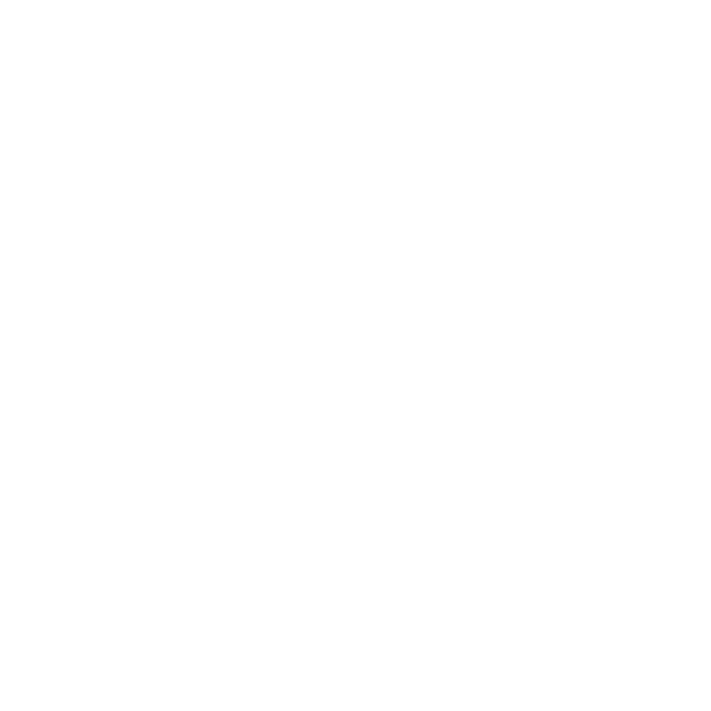 Square Hole Gear Logo #ffffff