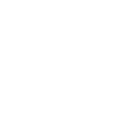 Square Hole Gear Logo #ffffff